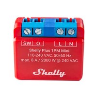 Shelly PLUS 1PM Mini - Rosso - 802.11b - 802.11g - Wi-Fi 4 (802.11n) - 2,4 GHz - 30 m - 20 dBmW - 2.