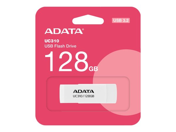ADATA UC310 - 128 GB - USB tipo A - 3.2 Gen 1 (3.1 Gen 1) - 100 MB/s - Girevole - Bianco