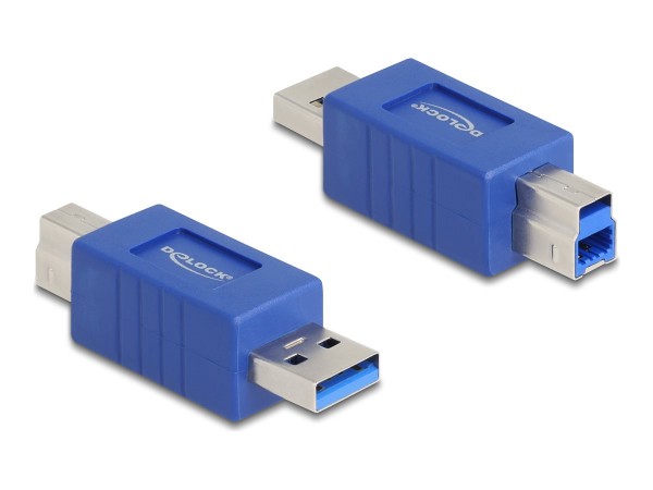 Delock Adapter 5Gbps USB A Stecker zu B gekreuzt - Adattatore - Digitale/dati