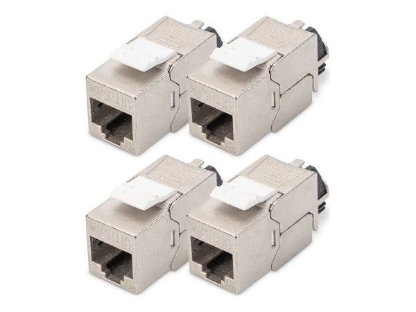 DIGITUS Cat 6a Keystone Modul geschirmt mit Kabelmanager 4 Stk - Cavo - Rete