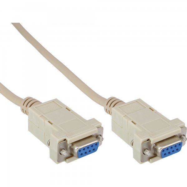 InLine Cavo Nullmodem - Sub-D 9/9pin F-F - beige - ispezionabile - 2m