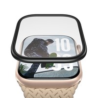 PanzerGlass Screen Protector w. Black Metal Frame Apple Watch