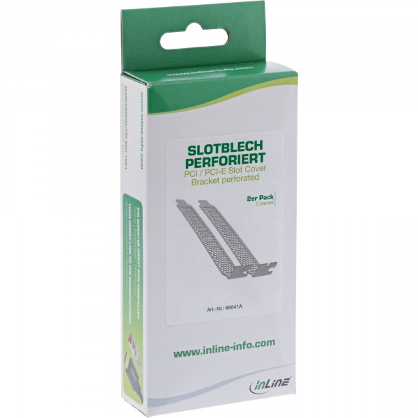 InLine Staffa PCI bracket cieca o di chiusura - perforata. Confezione da 2pezzi