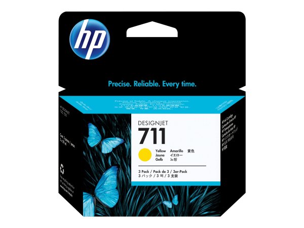 HP DesignJet 711 - Cartuccia di inchiostro Originale - Giallo - 29 ml