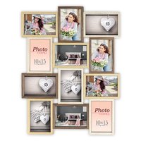 Zep Montreaux 12Q - Legno - Beige - Marrone - Set di cornici per foto - Parete - 10 x 15 cm - Rettan