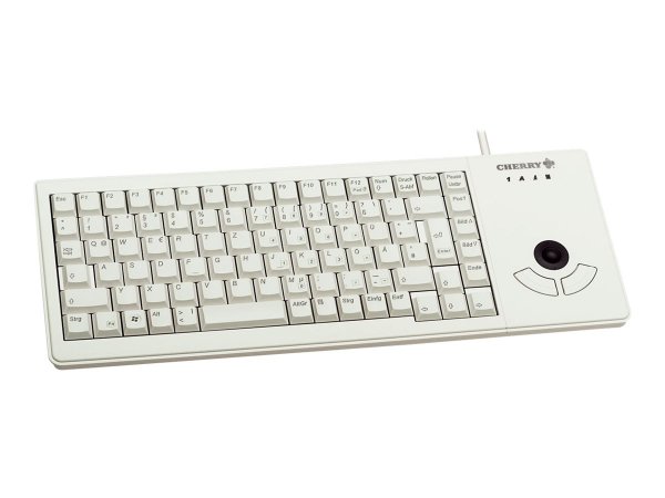 Cherry XS Trackball - Full-size (100%) - Cablato - USB - QWERTZ - Grigio