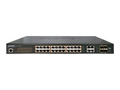 Planet GS-4210-24P4C IPv6/IPv4 Managed 802.3at PoE+ Switch+ - Interruttore - Filo di rame