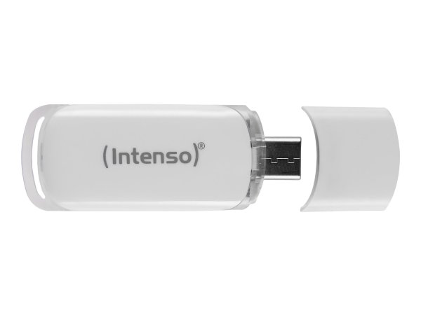 Intenso Flash Line - 64 GB - USB tipo-C - 3.2 Gen 1 (3.1 Gen 1) - 70 MB/s - Cuffia - Bianco