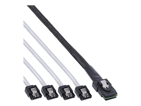 InLine Cavo Mini SAS - SFF-8087 a 4x SATA - 0,50m - configurazione 1:1 - OCR