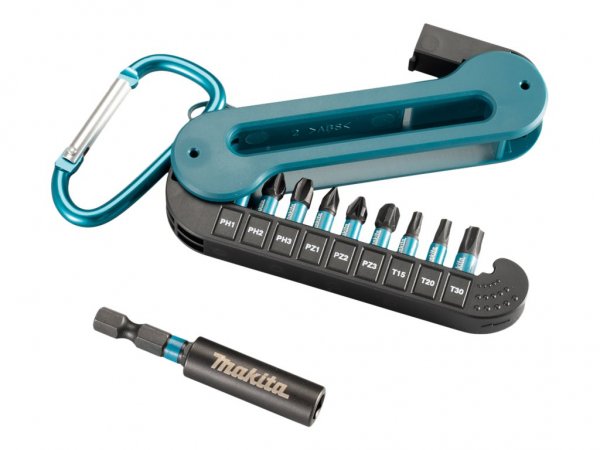 Makita E-12005 - Impact Black Bit-Set 10-teilig - inkl. Karabinerhaken