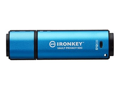 Kingston IronKey 512GB USB-C Vault Privacy 50C crittografia AES-256 - FIPS 197 - 512 GB - USB tipo-C