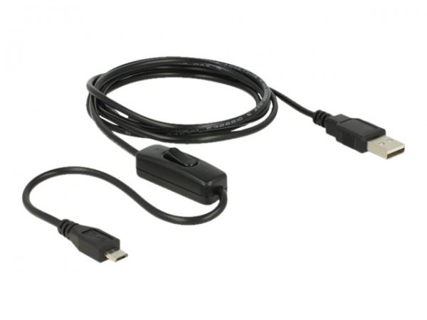 Delock 84803 - USB 2.0 Kabel A Stecker auf Micro B Stecker Schalter - Cavo - Digitale/dati