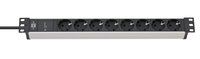 Brennenstuhl 1390007308 - 2 m - Interno - IP20 - Alluminio - Plastica - Nero - Argento - 8 presa(e)