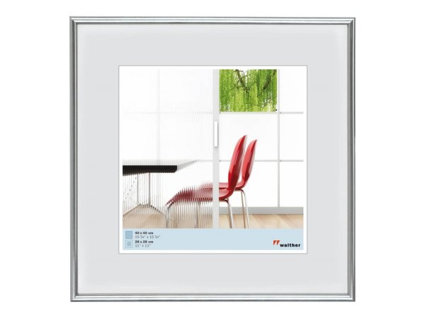 walther design KS440H - Plastica - Argento - Cornice per foto singola - 40 x 40 cm