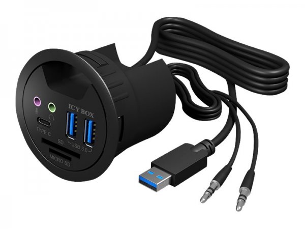 ICY BOX IB-HUB1404A - Nero - Plastica - 68 mm - 69 mm - 70 mm - 156 g