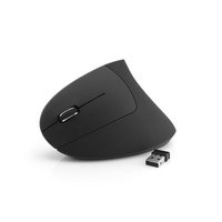 MEDIARANGE MROS233 - Mancino - Design verticale - Ottico - RF Wireless - 1600 DPI - Nero