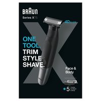 Braun Series X XT5100 Regolabarba - Lavabile - Batteria - Nero - Grigio