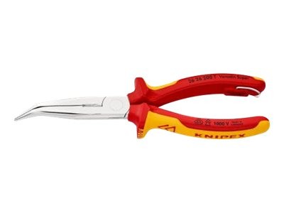 KNIPEX 26 26 200 T - Pinze a becco lungo - 2,5 mm - 7,3 cm - Acciaio al cromo vanadio - Arancione -