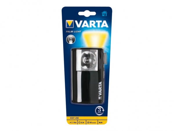 Varta Palm Light 3R12 - Torcia a mano - Nero - Metallo - 1 lampada(e) - 3.7 V - 15 lm