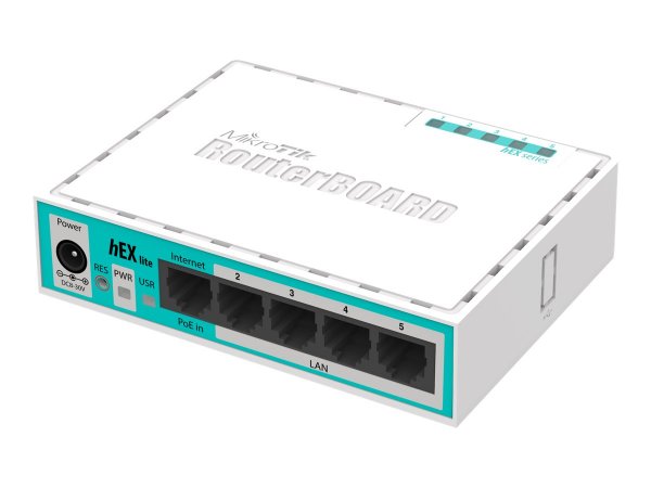MikroTik hEX lite - WAN Ethernet - Bianco