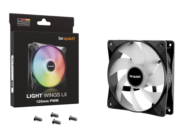 Be Quiet! Light Wings LX PWM 120 mm schwarz - Case fan - 25,5 dB