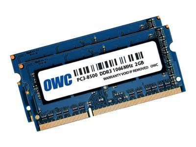 OWC OWC8566DDR3S4GP - 4 GB - 2 x 2 GB - DDR3 - 1066 MHz - 204-pin SO-DIMM