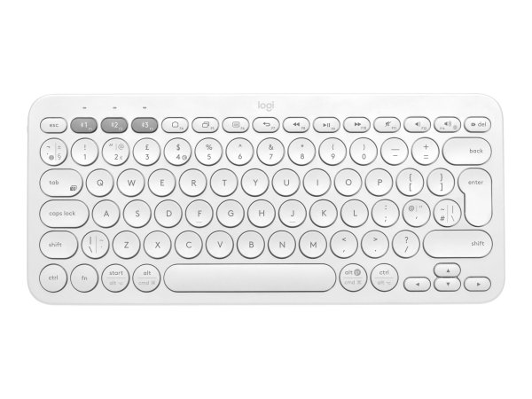 Logitech K380 Multi-Device - Mini - Wireless - Bluetooth - QWERTZ - Bianco