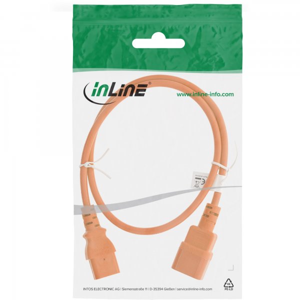 InLine Prolunga elettrica - da C13 a C14 - arancione - 0,3m