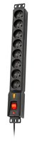 Lestar LXARM 810 G-A K.:CZ 1,5M 19"PDU Black 8 AC outlet(s) 230 V 1.5 m - 1,5 m