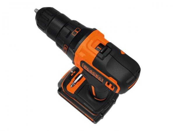Black & Decker BDCDD186K - Trapano con impugnatura a pistola - 1 cm - 2,5 cm - 1 cm - 1 mm - 360 Gir