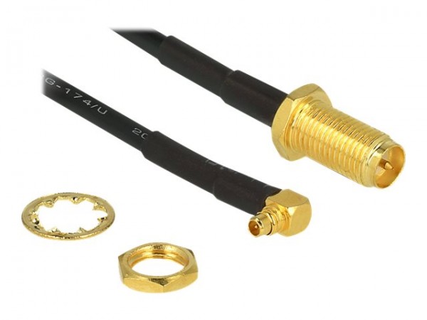 Delock 88936 - 0,32 m - RG-174 - RP-SMA - MMCX - Nero