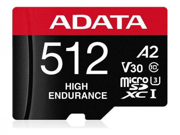 ADATA High Endurance - 512 GB - MicroSDXC - Classe 10 - UHS-I - 100 MB/s - 85 MB/s