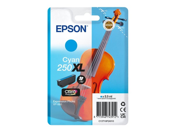 Epson 250 XL Cyan Druckerpatrone C13T16P24010 - Originale - Cartuccia di inchiostro