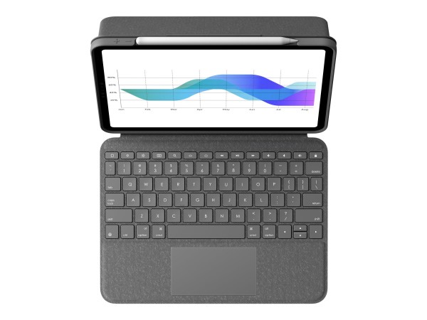 Logitech Folio Touch - QWERTZ - Svizzere - Trackpad - 1,8 cm - 1 mm - Apple