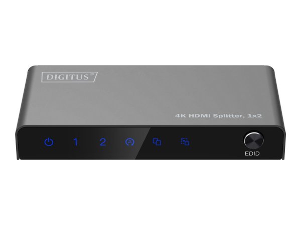DIGITUS 4K HDMI Splitter 1x2 HDCP 2.2/3xHDMI/1xMicro-USB - Cavo