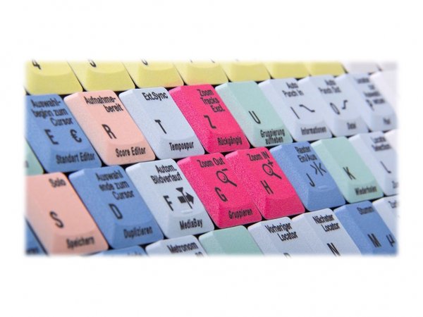 Logickeyboard LKB-CBASE-AJPU-DE - Full-size (100%) - Cablato - USB - QWERTZ - Multicolore