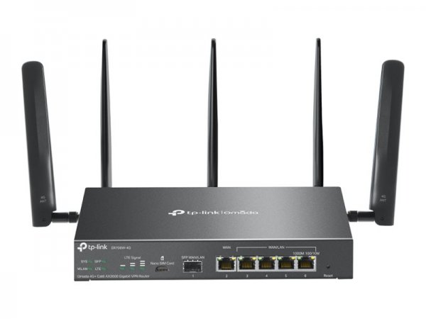 TP-LINK Omada ER706W-4G - Wi-Fi 6 (802.11ax) - Dual-band (2.4 GHz/5 GHz) - Collegamento ethernet LAN