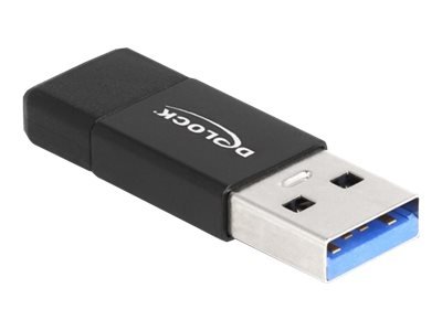 Delock Adattatore USB 3.2 Gen 2 da USB Tipo-A maschio a USB Type-C femmina attivo nero - USB A - USB