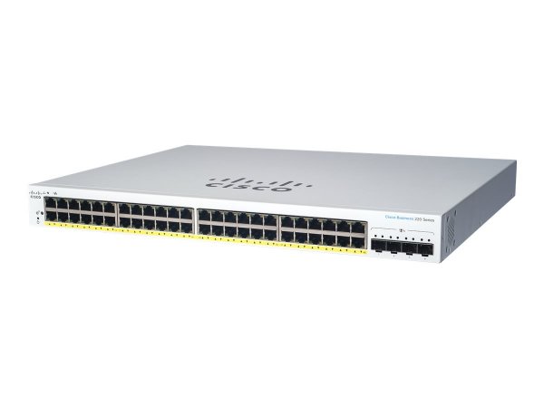 Cisco Business 220 Series Cbs220-48T-4G - Switch - Smart - 48 x/1000+ 4 - Interruttore - 1 Gbps