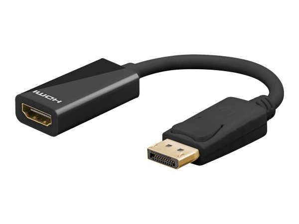 Goobay DisplayPort/HDMI - 0,1 m - HDMI tipo A (Standard) - DisplayPort - Maschio - Femmina - Nero