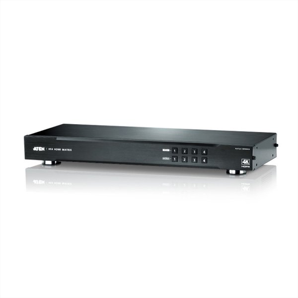ATEN 4 x 4 4K HDMI Audio/Video Matrix Switch - Interruttore - 4-port