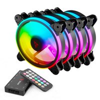 Savio FAN-01 4-pack 120mm ARGB fan including controller and remote control - Ventilatore - 12 cm - 1