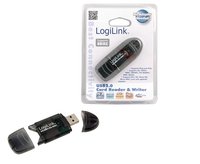LogiLink Cardreader USB 2.0 Stick external for SD/MMC - Nero - 480 Mbit/s - USB 2.0