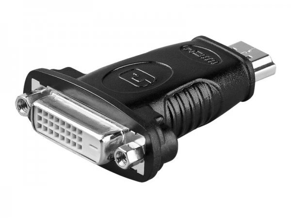 Goobay HDMI DVI-D Adapter Standard-Stecker Typ A Schwarz - Adattatore - Digitale/display/video