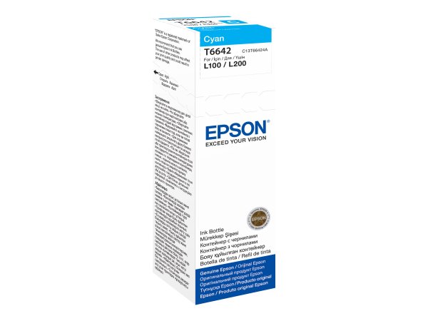 Epson T6642 - Originale - Ciano - Epson L100/L110/L200/L300/L355/L550 - Indonesia - 1 pz - 62 mm