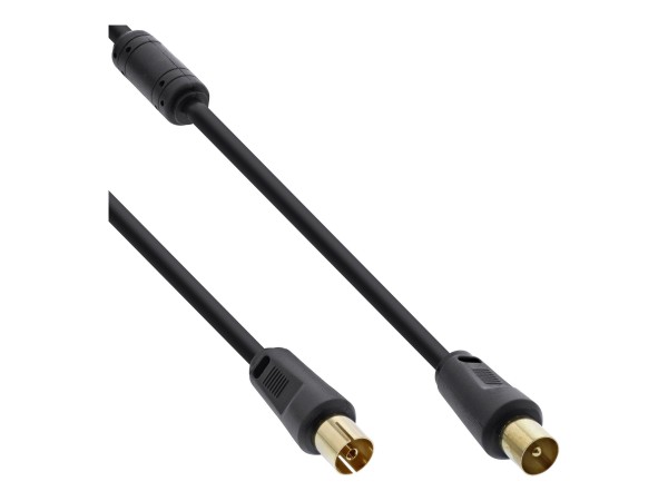 InLine Cavo antenna - 2x M schermato - con filtro - 85dB - nero - 1m