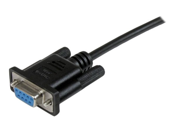 StarTech.com Cavo Seriale RS232 / DB9 Null Modem da 2m - nero Femmina/Femmina - Nero - 2 m - DB-9 -