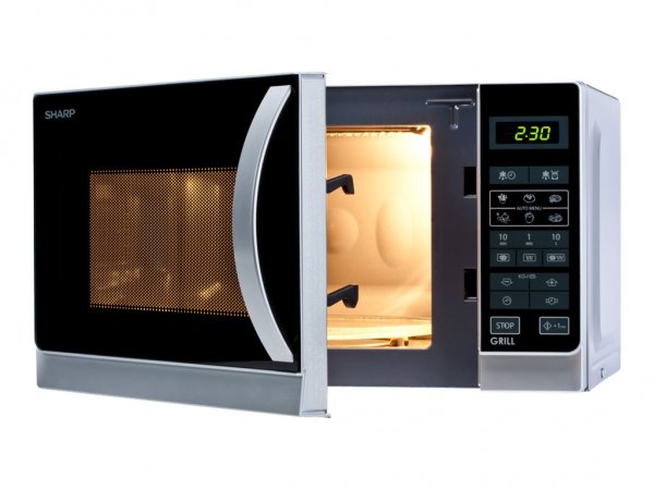 Sharp Home Appliances R-642INW - Superficie piana - Microonde combinato - 20 L - 800 W - Display inc