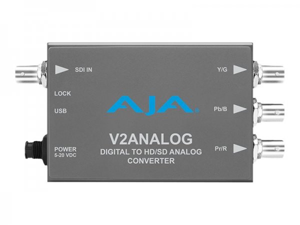 AJA V2Analog HD/SD-SDI to Analog Mini-Converter -+ 5-20 VDC 3 Watt