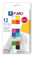STAEDTLER FIMO 8023 C - Argilla da modellazione - Colori assortiti - Adulto - 12 pz - 110 °C - 30 mi